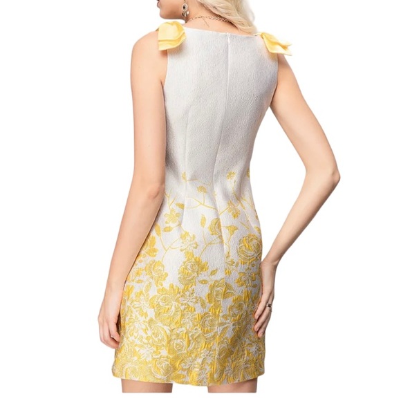 The Eylysa Gorgeous Yellow Bow Dress - Picture 3 of 13